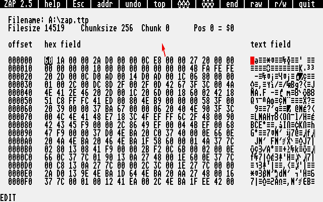 Zap atari screenshot
